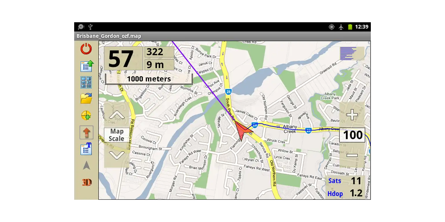 screenshot of the GPS Tracker&Map Navigation main page